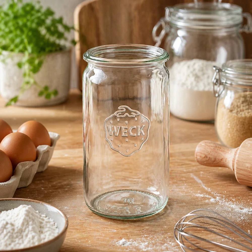 Barattolo di vetro cilindrico WECK RR60 da 340 ml