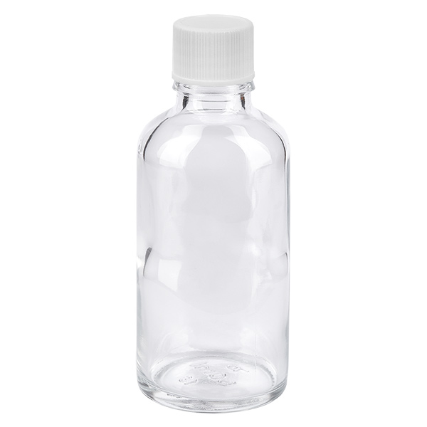 Bottiglia da 50ml 11mm SV bianco STD ClearLine UT18/50 Bottiglia da 50ml 11mm SV bianco STD ClearLine UT18/50