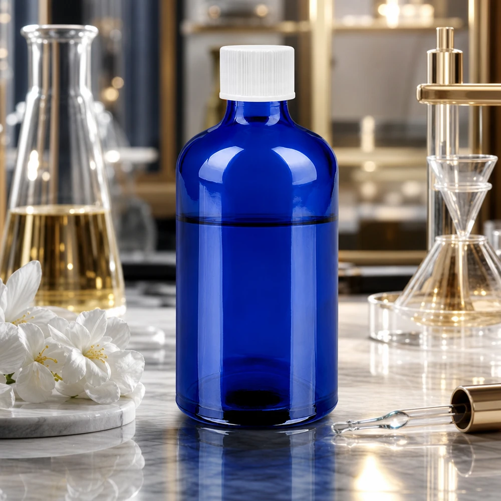 Bottiglia da 100ml 11mm SV bianco STD BlueLine UT18/100 Pratico flacone da farmacista blu da 100 ml con filettatura stretta da 11 mm per applicazioni mobili in movimento