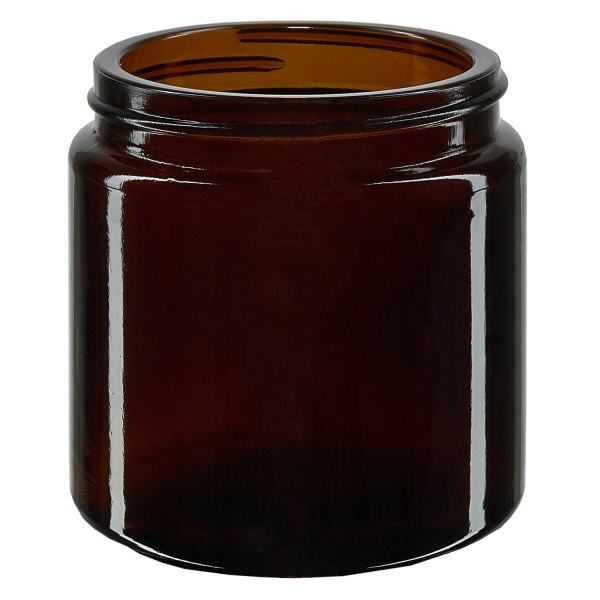 Vaso in vetro 120ml marrone senza coperchio, filettatura 58mm/R3 ApoGlas Vaso in vetro 120ml marrone senza coperchio, filettatura 58mm/R3 ApoGlas