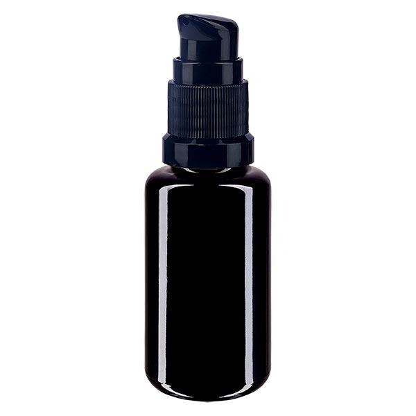 Flacone farmacia viol. 20ml tappo pompa nero St.