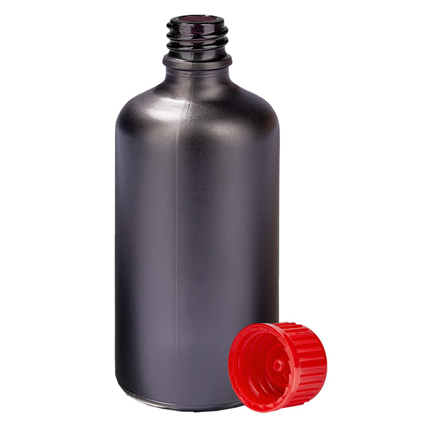 Bottiglia da 100ml 11mm SV rosso STD BlackLine UT18/100