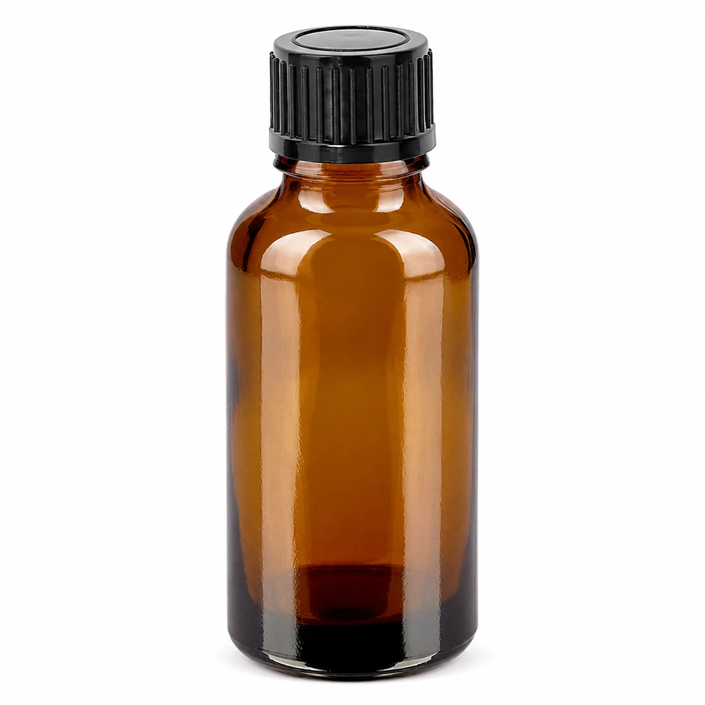 Bottiglia da 30ml 11mm SV nero STD BrownLine UT18/30 Flacone compatto da 30 ml in vetro ambrato resistente ai raggi UV per una conservazione sicura