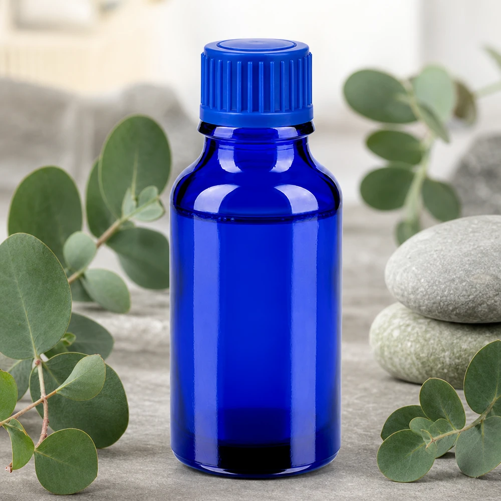 Flacone da 20 ml 11 mm SV blu STD BlueLine UT18/20 Flacone da 20 ml in vetro blu con protezione UV e tappo a vite scanalato.