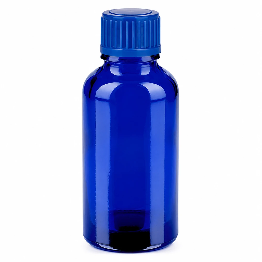 Flacone da 30ml 11mm SV blu STD BlueLine UT18/30 Flacone in vetro blu di alta qualità 30ml Protezione UV per sostanze sensibili alla luce