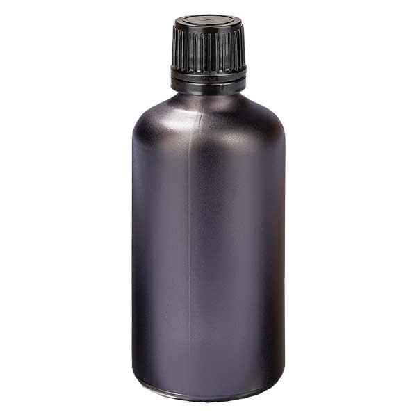 Flacone contagocce da 100ml 1mm OV Nero UT18/100