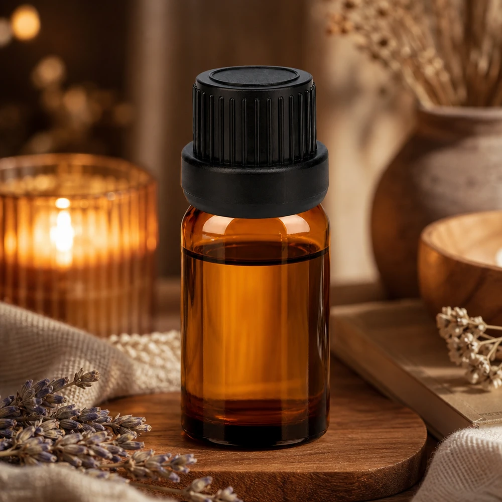 Bottiglia da 5ml 11mm SV nero OV BrownLine UT18/5 Flacone compatto da 5 ml in vetro marrone con apertura di 11 mm per un dosaggio preciso delle essenze.
