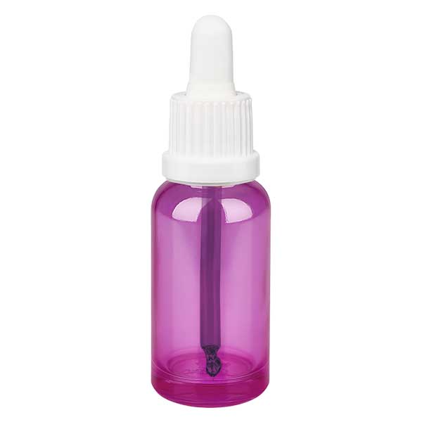 Flacone per pipette da 20 ml bianco Originality con tappo a vite PurpleLine UT18/20