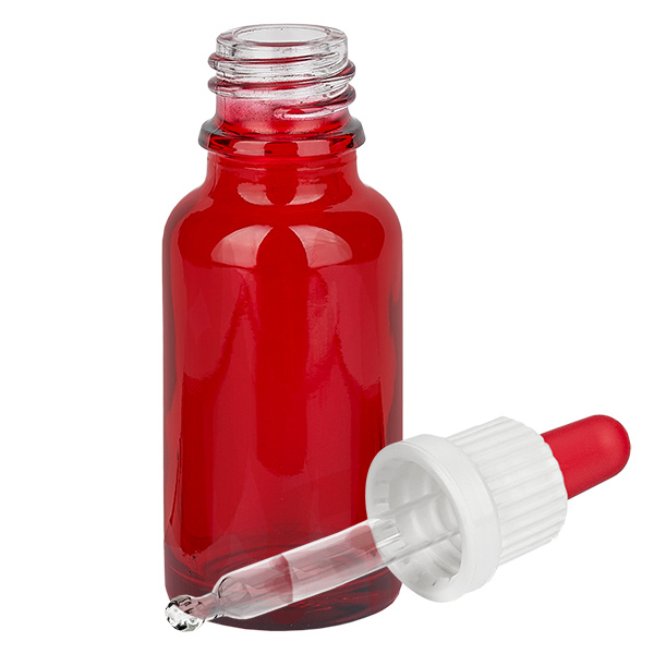 Flacone per pipette da 20 ml bianco/rosso OV RedLine UT18/20