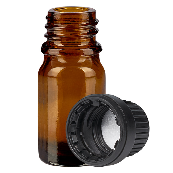 Bottiglia da 5ml 11mm SV nero OV BrownLine UT18/5