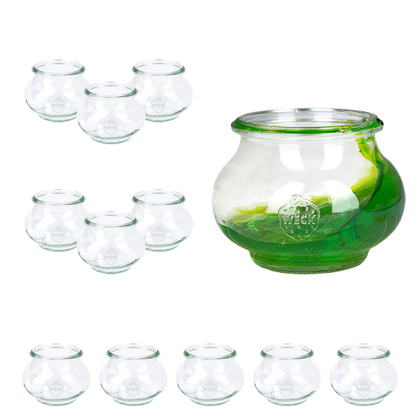 Set di 12 vasi Weck da 220 ml per gioielli, tumbler da 1/4L