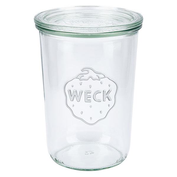 Vaso da 850 ml con coperchio in vetro WECK RR100