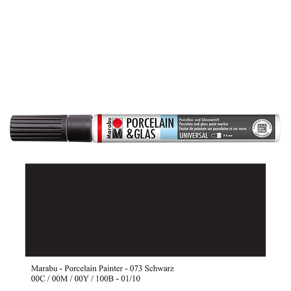 Pastello nero 2-4 mm per vetro/porcellana (073)