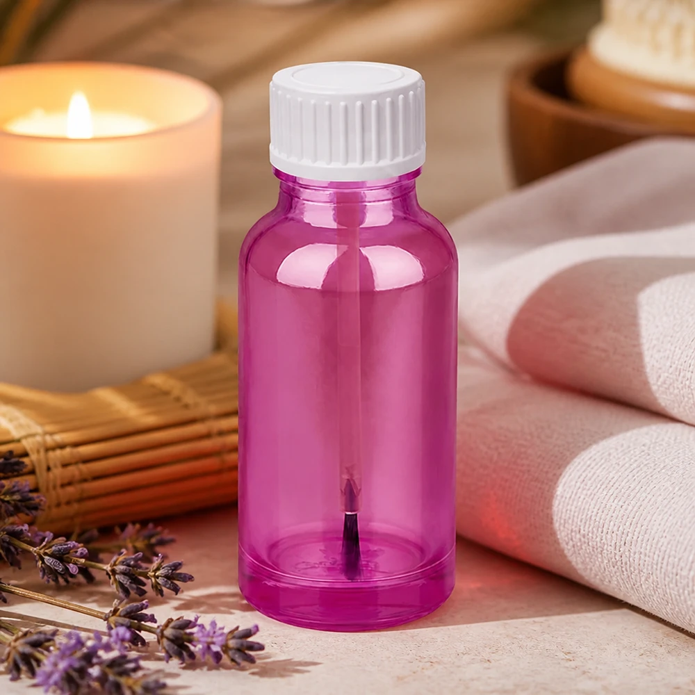 Flacone a pennello da 20 ml PurpleLine UT18/20 bianco standard Pratico flacone cosmetico da 20 ml con pennello applicatore per un'applicazione uniforme del prodotto
