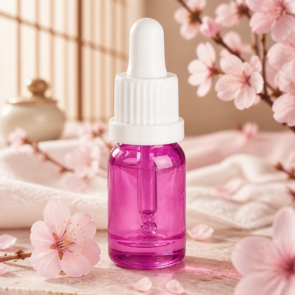 Bottiglia per pipette da 5ml bianco originalità tappo a vite PurpleLine UT18/5 Flacone a pipetta premium da 5 ml in viola trendy per miscele di aromi e sieri per il viso