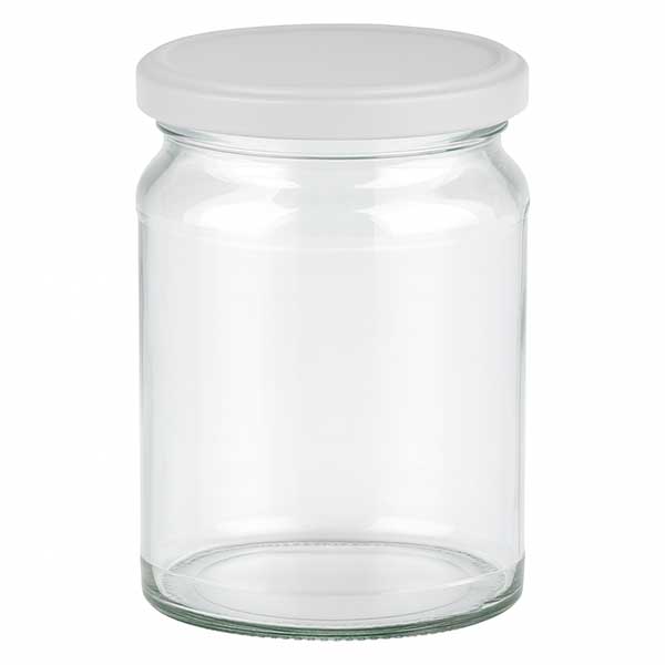 Barattolo rotondo da 205 ml con coperchio BasicSeal bianco UNiTWIST