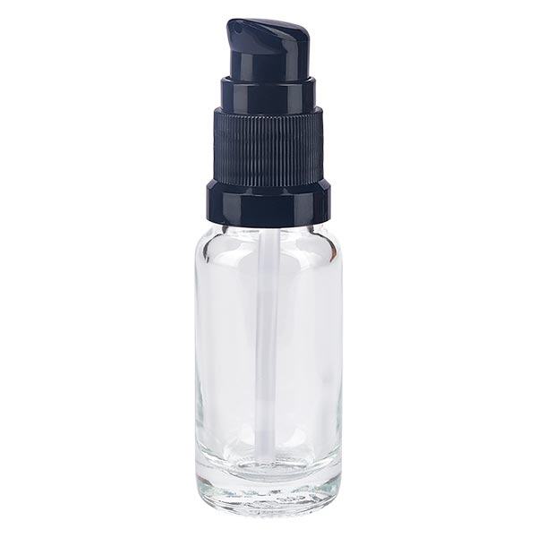Flacone a pompa trasparente da 10ml STD nero ApoGlas