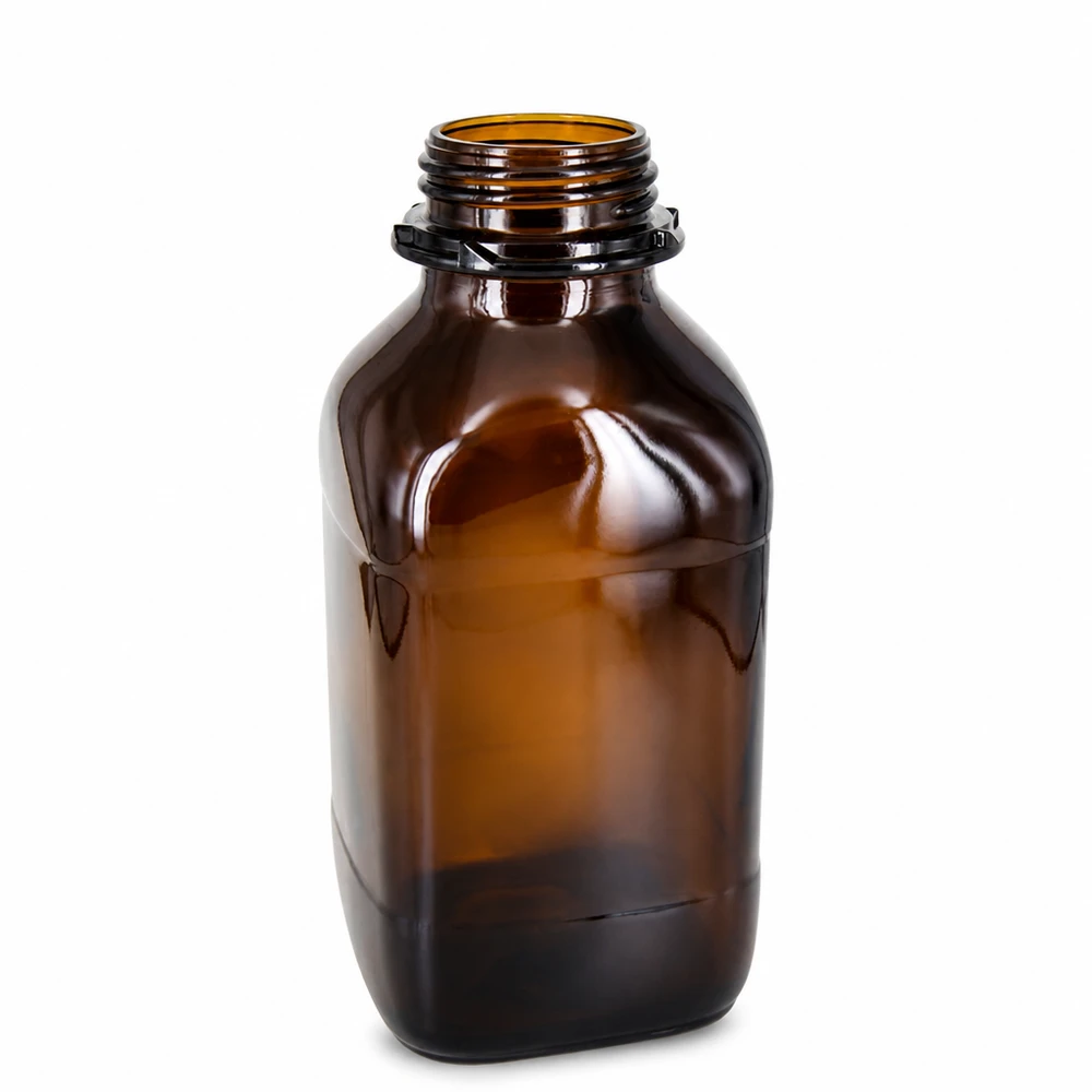 Bottiglia in vetro ambrato da 1000 ml con apertura ampia: la soluzione ideale per conservare i tuoi prodotti in tutta sicurezza Bottiglia chimica da 1000 ml in vetro ambrato con filettatura a vite per uso di laboratorio