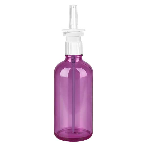 Flacone spray nasale da 100 ml bianco/trasparente standard PurpleLine UT18/100