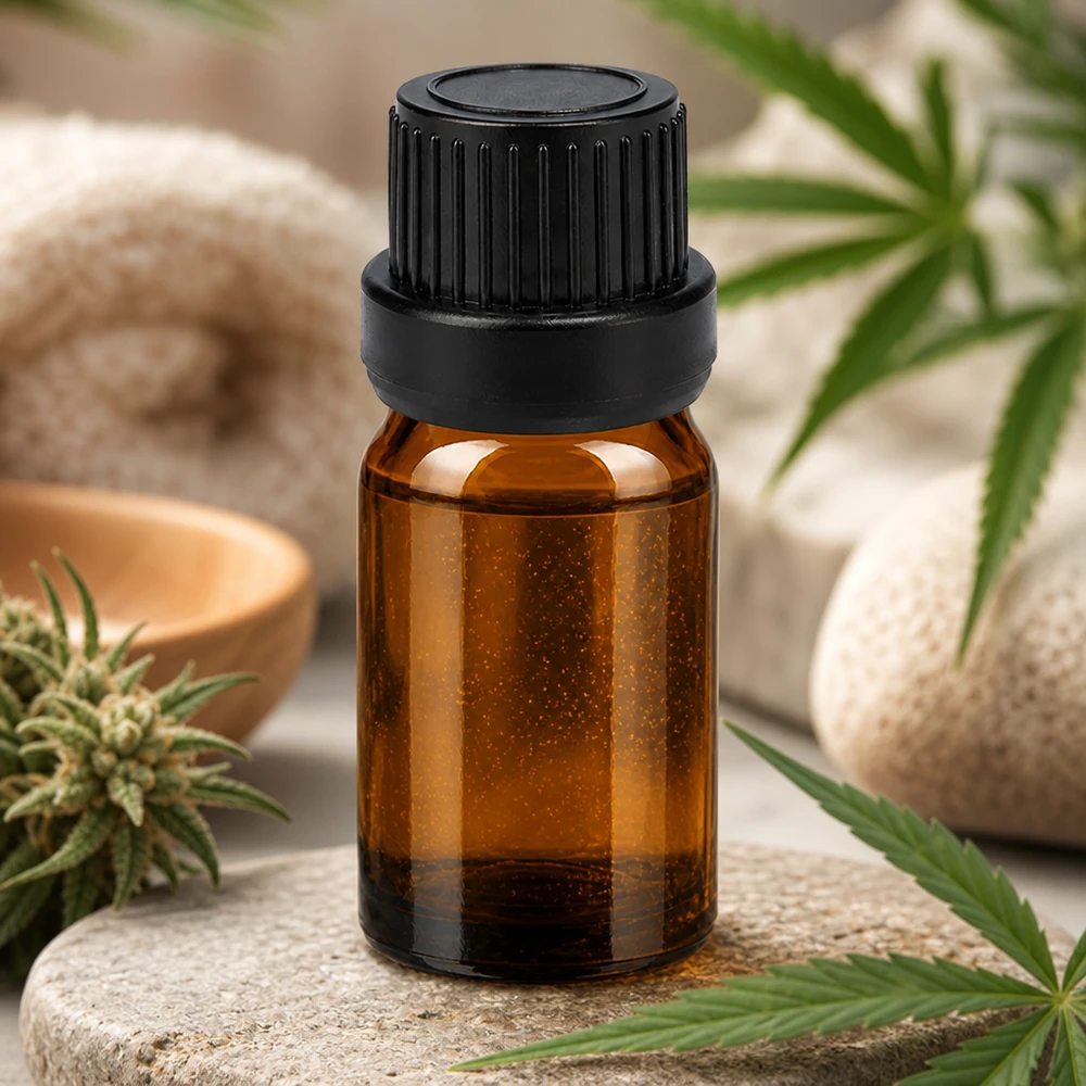 Flacone contagocce da 5 ml 2 mm nero OV BrownLine UT18/5 Flacone in vetro di alta qualità da 5 ml con tappo contagocce per aromaterapia e cosmesi professionale