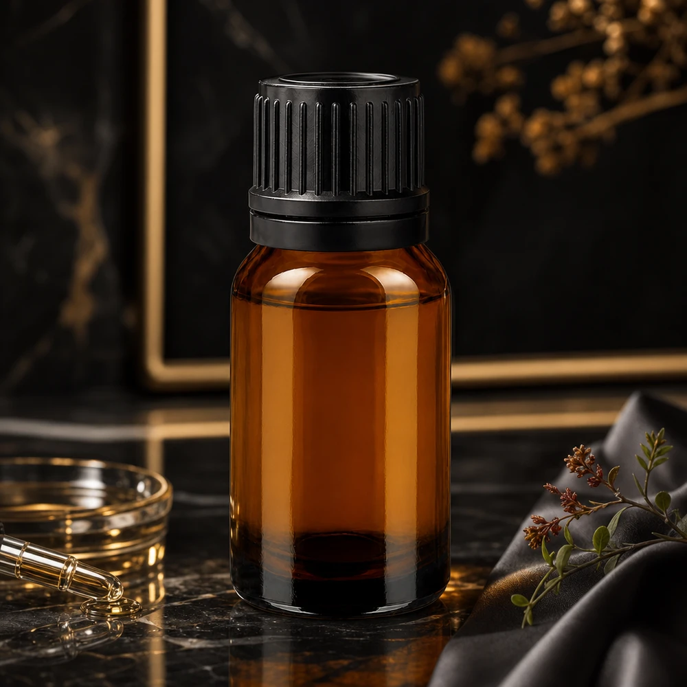 Bottiglia da 10ml 11mm SV nero OV BrownLine UT18/10 Flacone da farmacia da 10 ml in robusto vetro ambrato con tappo a vite a prova di bambino per uso di laboratorio