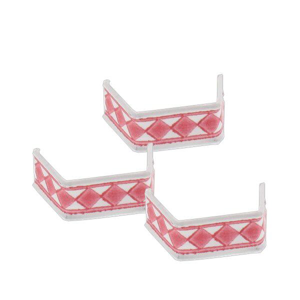 1 U-clip di carta, lunghezza 33, rosso/bianco