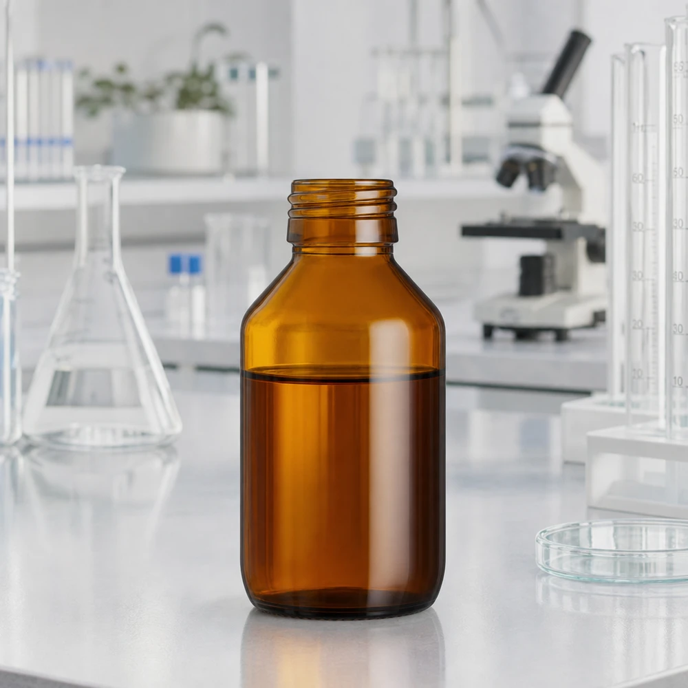 Flacone per medicinali da 100ml marrone, senza tappo PP28 ApoGlas Flacone in vetro marrone da 100 ml per farmaci senza tappo filettato PP28