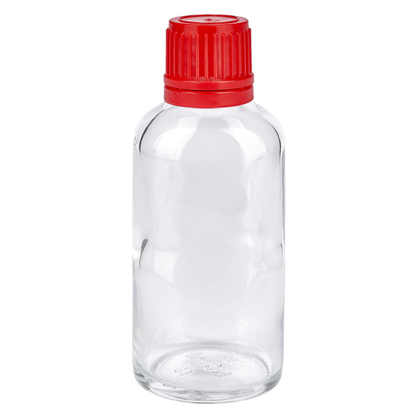 Bottiglia da 50ml 11mm SV rosso OV ClearLine UT18/50 Bottiglia da 50ml 11mm SV rosso OV ClearLine UT18/50