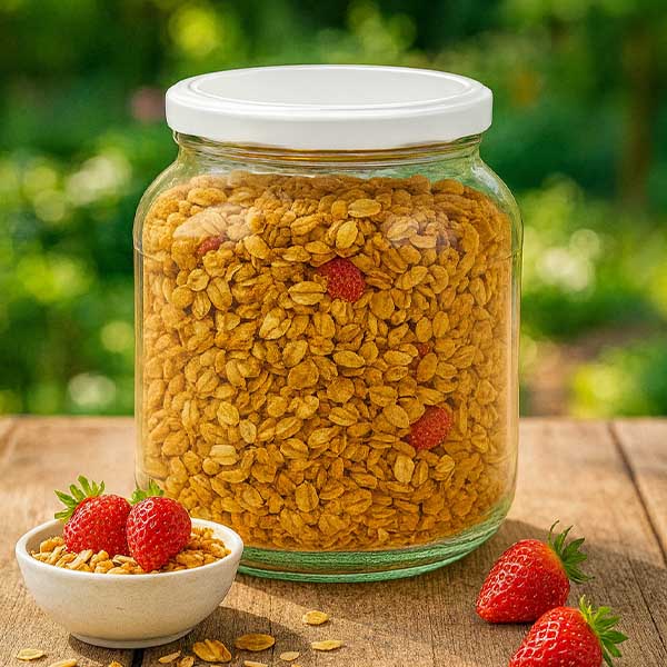 Vasetto ovale da 370 ml con coperchio BasicSeal bianco UNiTWIST