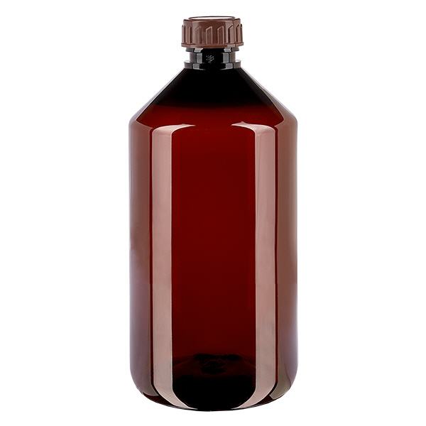 Bottiglia in PET da 750 ml con tappo marrone Standard Bottiglia in PET da 750 ml con tappo marrone Standard