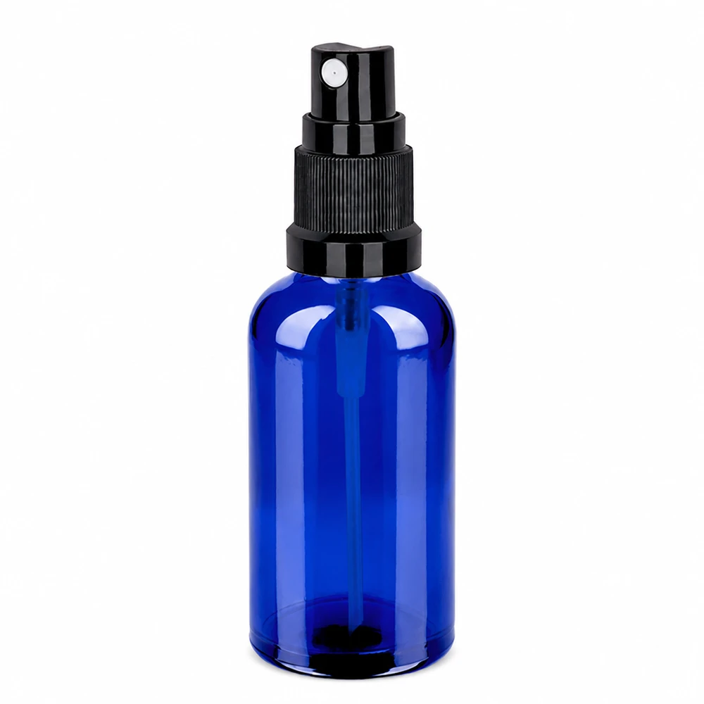 Flacone spray da 50 ml nero STD BlueLine UT18/50 Flacone nebulizzatore premium da 50 ml con pompa nera per una distribuzione uniforme dei prodotti