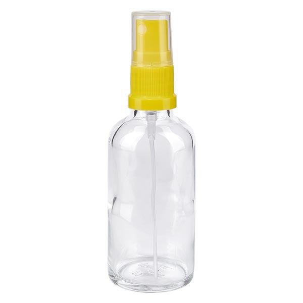 Flacone spray trasparente da 50 ml STD giallo/trasparente apoGlas