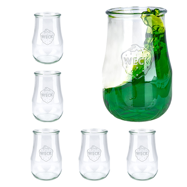 Set di 6 bicchieri Weck da 1750 ml a tulipano
