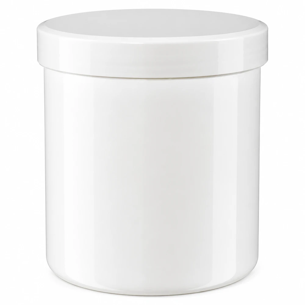 Vasetto per unguenti 10g bianco con coperchio a vite bianco (PP) Fiaschetta bianca compatta da 10 ml con tappo a vite, ideale per farmacie e cosmetici