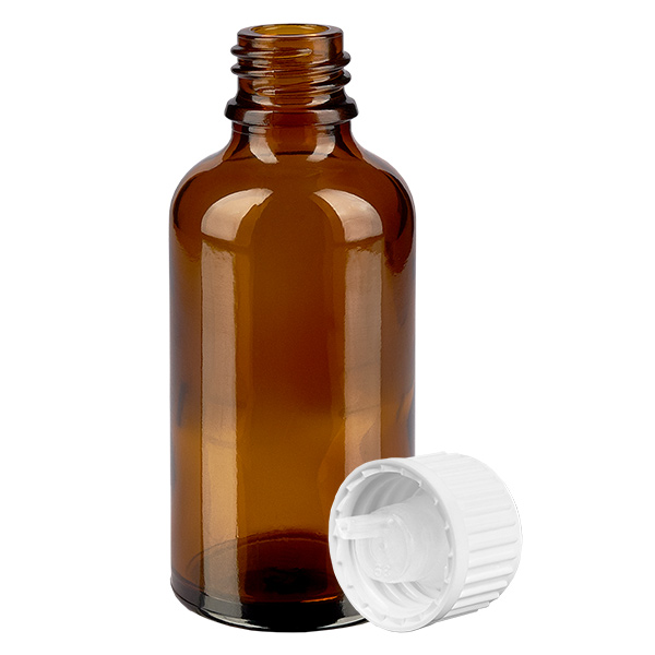 Flacone contagocce da 50 ml 0,9 mm bianco STD BrownLine UT18/50