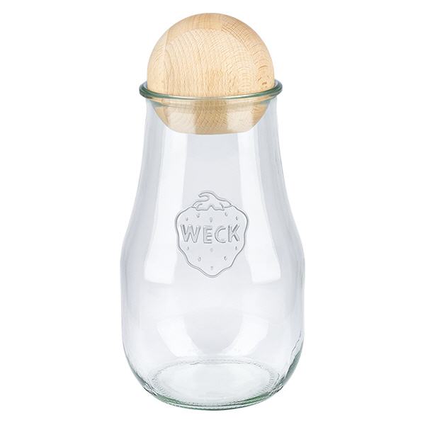 Vaso per tulipani WECK RR100 da 2700ml con sfera in legno di faggio