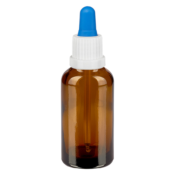 Bottiglia per pipette da 30 ml bianco/blu OV BrownLine UT18/30