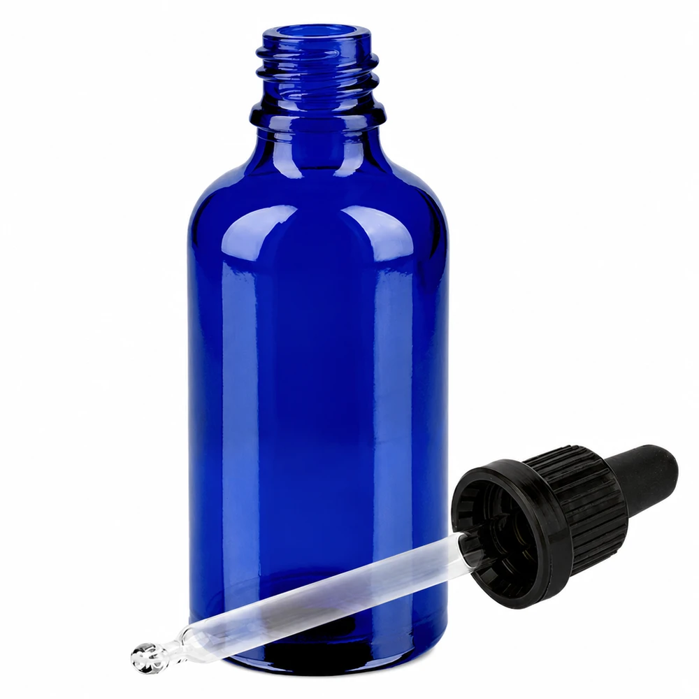 Flacone per pipette da 50ml nero OV BlueLine UT18/50 Flacone in vetro premium da 50 ml con tappo ergonomico per pipetta per uso professionale