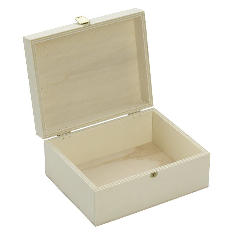 Scatola di legno con coperchio incernierato 17x14x8cm Scatola di legno con coperchio incernierato 17x14x8cm
