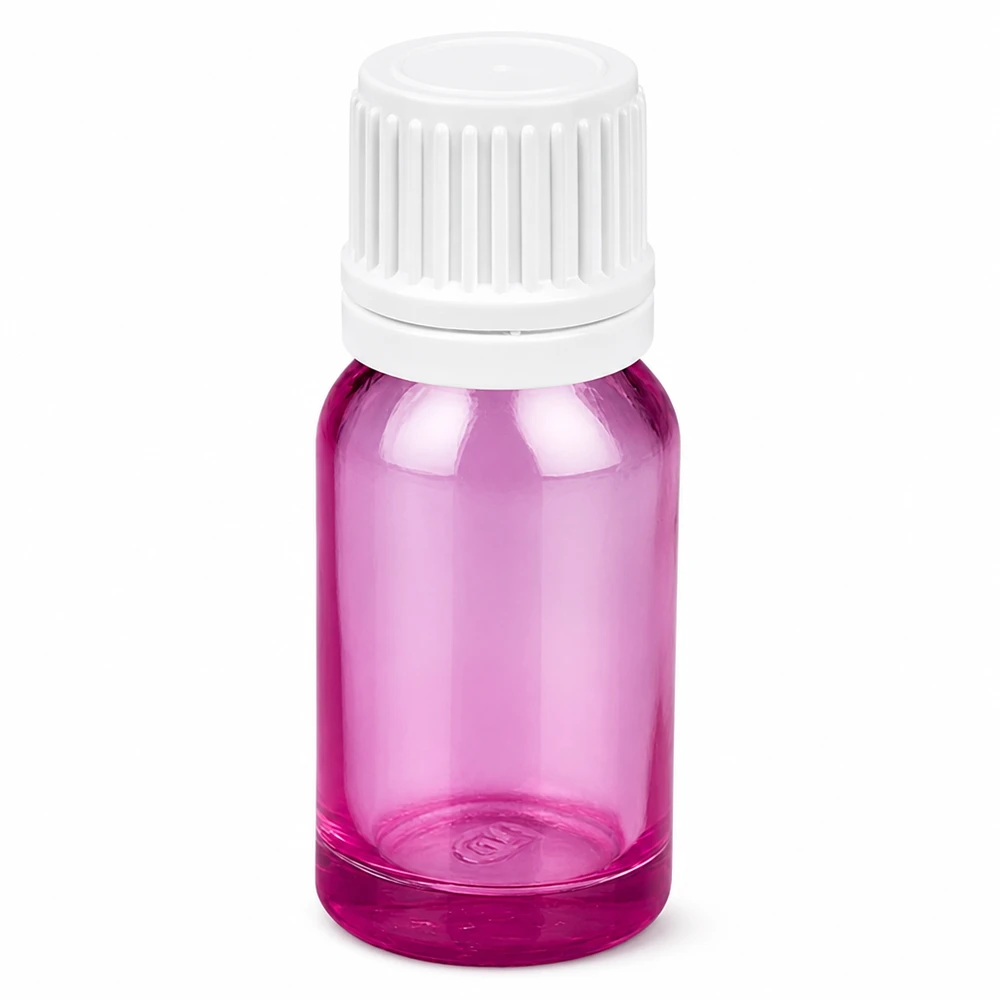 Flacone contagocce da 10 ml 0,7 mm bianco Originality tappo a vite PurpleLine UT18/10 Flacone contagocce compatto da 10 ml di colore viola con tappo a vite bianco per il dosaggio mobile