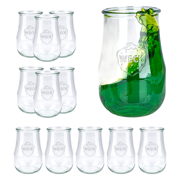 Set di 12 bicchieri Weck da 1750 ml a tulipano
