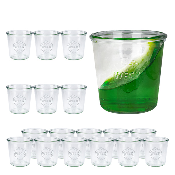 Set di 18 bicchieri Weck da 580ml