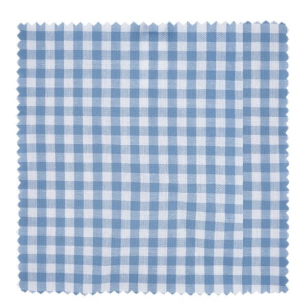 Centrino di stoffa per gioielli azzurro a quadretti 12 cm quadrato