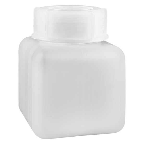 Bottiglia per prodotti chimici da 500 ml, collo largo in PE-HD, colore naturale