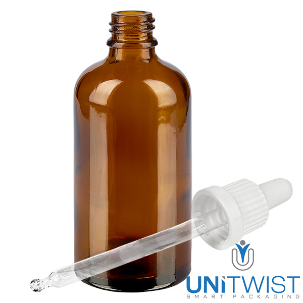Flacone per pipette da 100 ml bianco OV BrownLine UT18/100