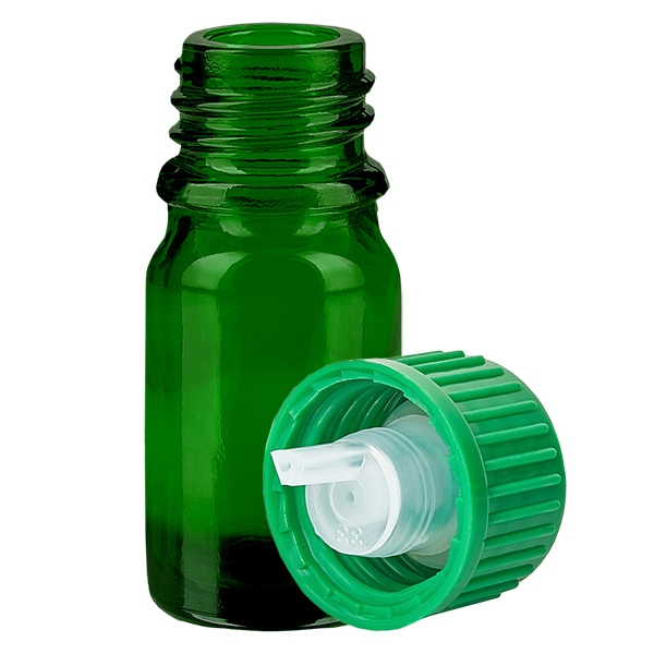 Flacone contagocce da 5 ml 0,8 mm verde STD GreenLine UT18/5 Flacone contagocce da 5 ml 0,8 mm verde STD GreenLine UT18/5