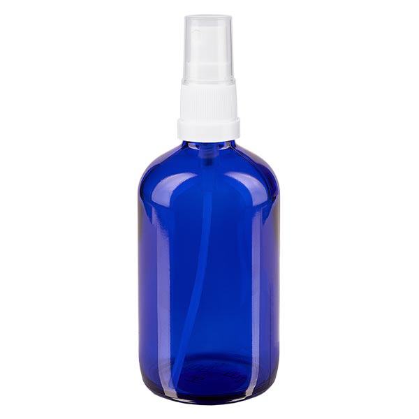 Flacone spray blu 100ml STD bianco/trasp. apoGlas
