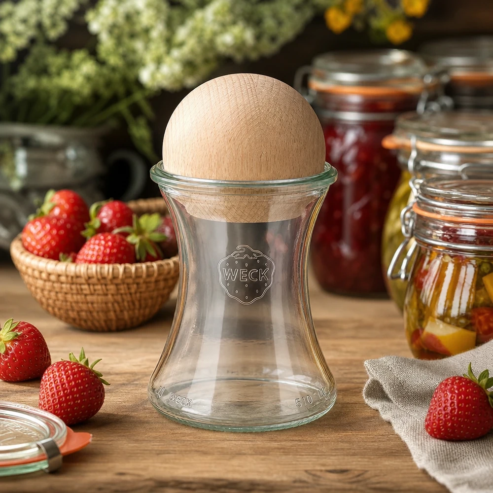WECK barattolo 370ml RR80 palla di legno faggio cucina ambiente barattoli di marmellata di fragole barattoli di conservazione