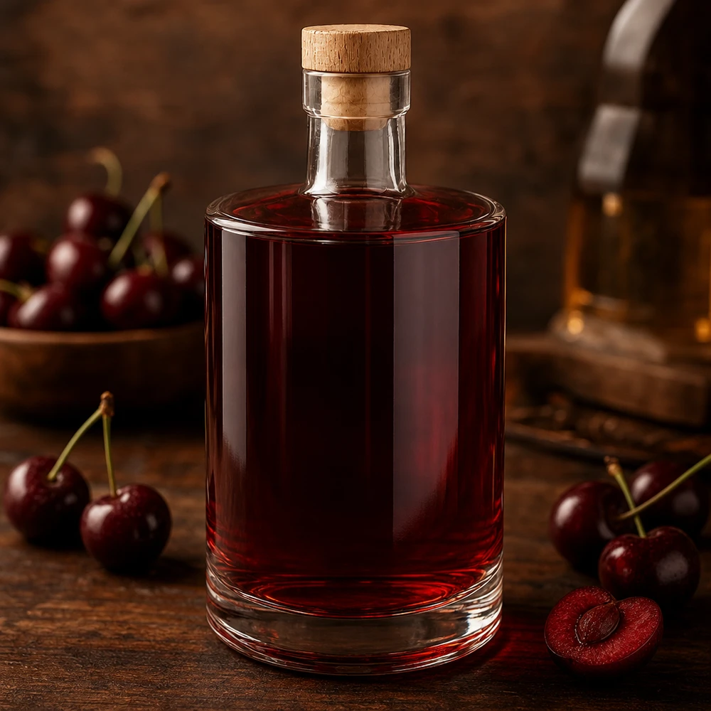 Bottiglia in vetro da 700 ml Marie con tappo in sughero con impugnatura in legno UNiTWIST®