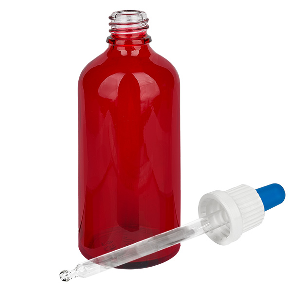 Flacone per pipette da 100 ml bianco/blu OV RedLine UT18/100